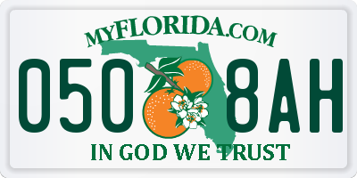 FL license plate 0508AH
