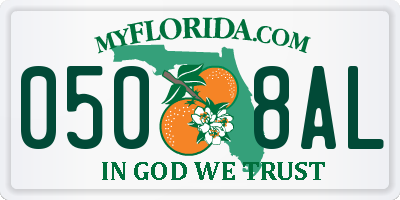FL license plate 0508AL