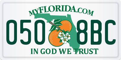 FL license plate 0508BC