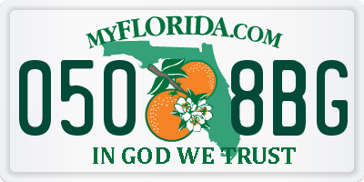 FL license plate 0508BG