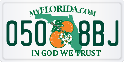 FL license plate 0508BJ
