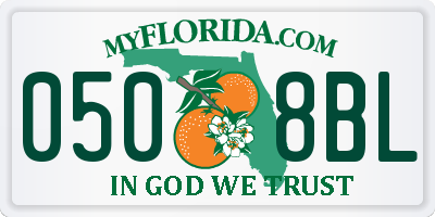 FL license plate 0508BL