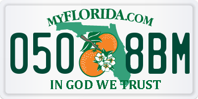 FL license plate 0508BM