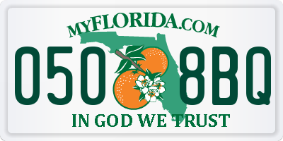FL license plate 0508BQ