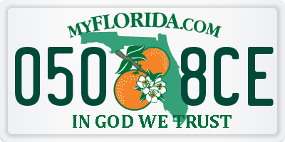FL license plate 0508CE
