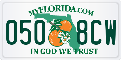 FL license plate 0508CW