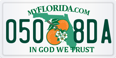 FL license plate 0508DA