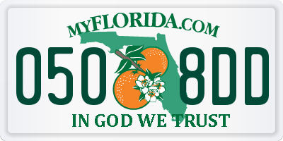 FL license plate 0508DD