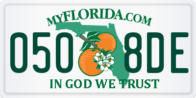 FL license plate 0508DE