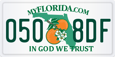 FL license plate 0508DF