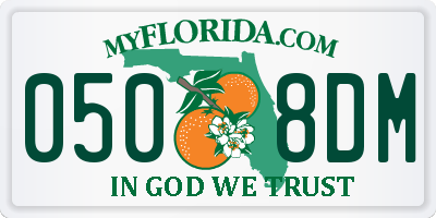 FL license plate 0508DM