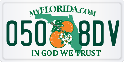 FL license plate 0508DV