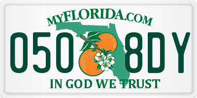 FL license plate 0508DY
