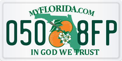 FL license plate 0508FP