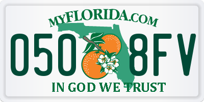 FL license plate 0508FV