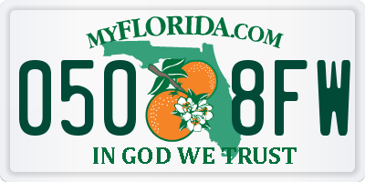 FL license plate 0508FW