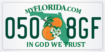 FL license plate 0508GF