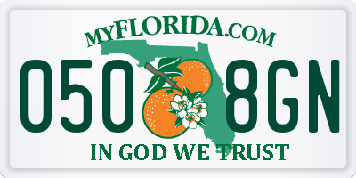 FL license plate 0508GN