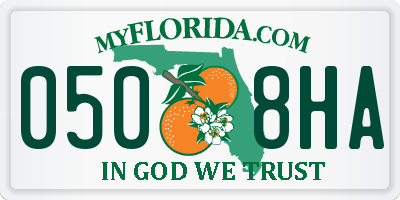 FL license plate 0508HA