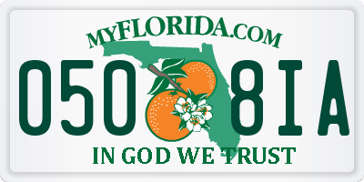 FL license plate 0508IA