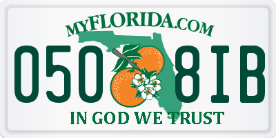 FL license plate 0508IB