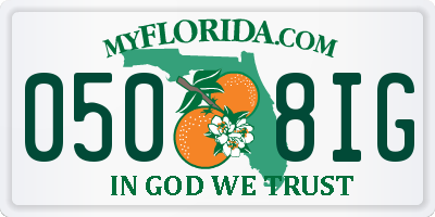 FL license plate 0508IG