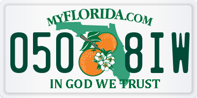FL license plate 0508IW