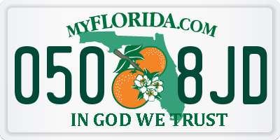 FL license plate 0508JD