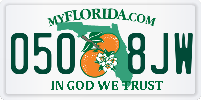 FL license plate 0508JW