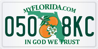 FL license plate 0508KC