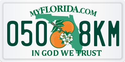 FL license plate 0508KM