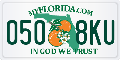 FL license plate 0508KU