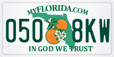 FL license plate 0508KW