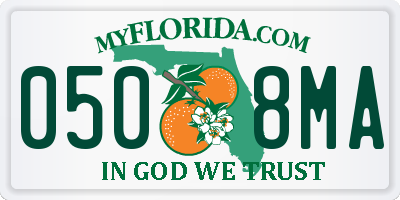 FL license plate 0508MA