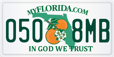 FL license plate 0508MB