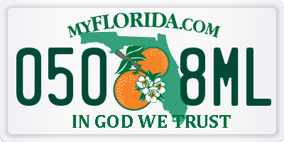 FL license plate 0508ML