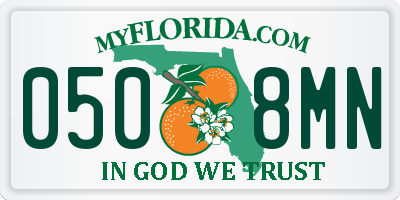FL license plate 0508MN