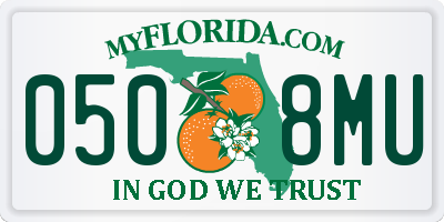 FL license plate 0508MU