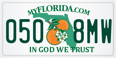 FL license plate 0508MW