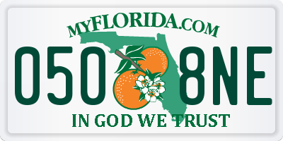 FL license plate 0508NE
