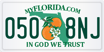 FL license plate 0508NJ