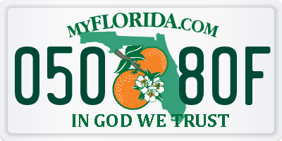 FL license plate 0508OF