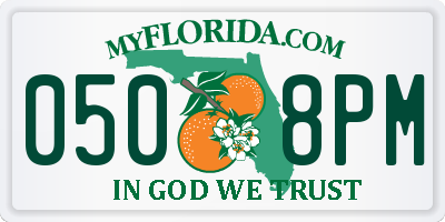 FL license plate 0508PM