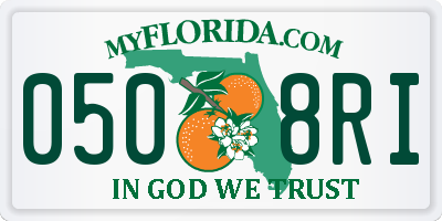 FL license plate 0508RI