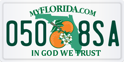 FL license plate 0508SA