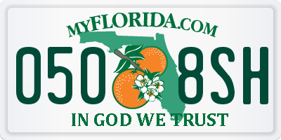 FL license plate 0508SH