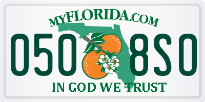 FL license plate 0508SO