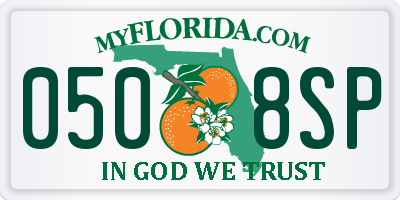 FL license plate 0508SP