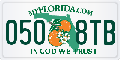 FL license plate 0508TB