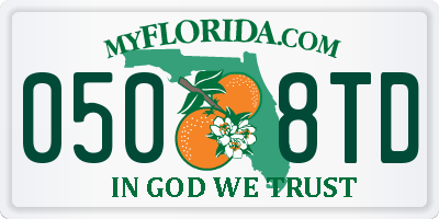FL license plate 0508TD